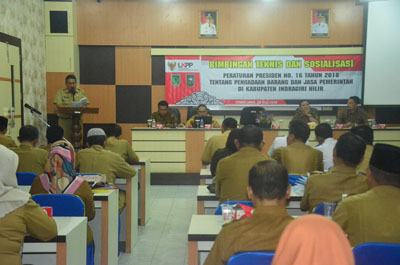 Wakili Bupati Inhil, Afrizal Buka Bimtek dan Sosialisasi Perpres Pengadaan Barang dan Jasa